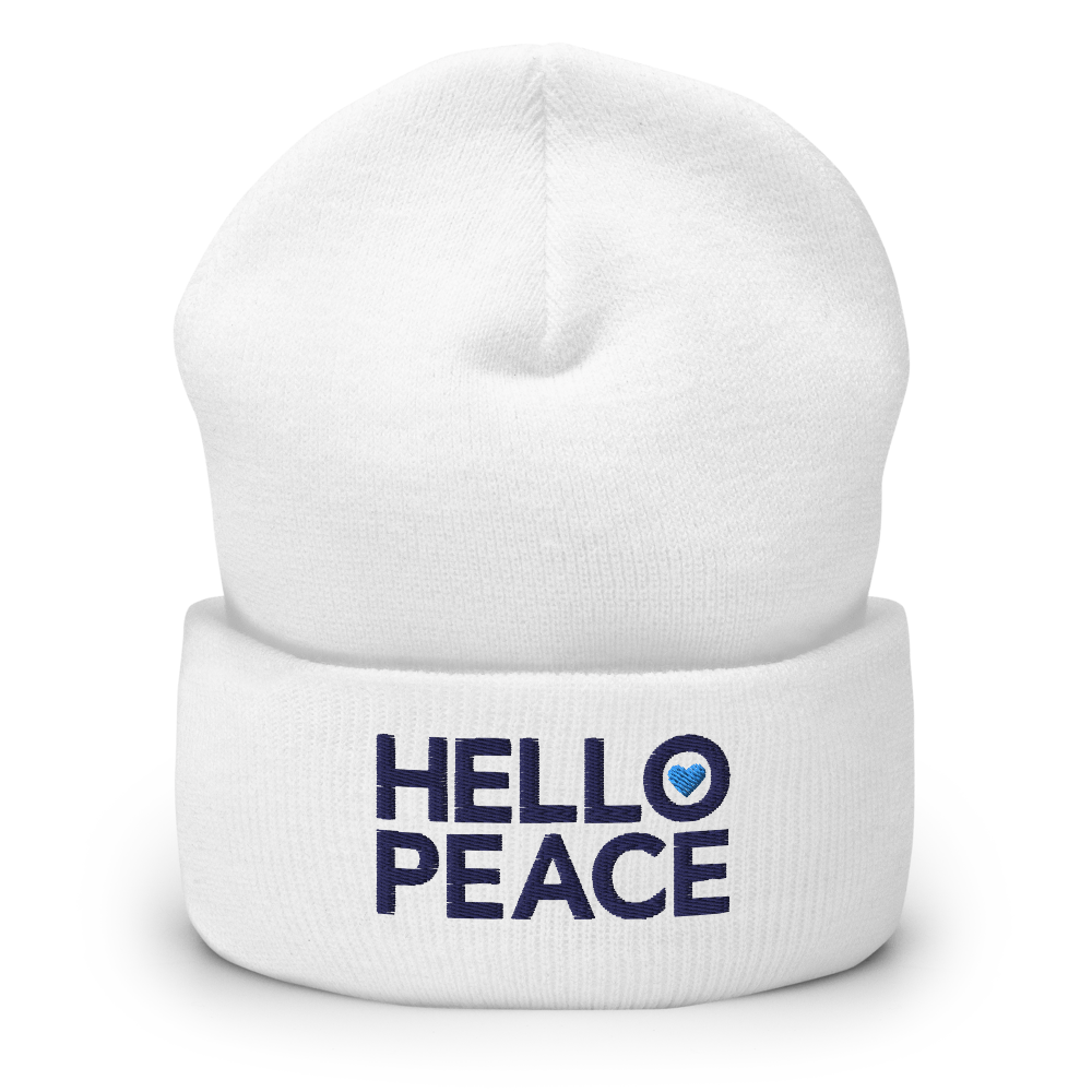 Heart Of Peace Cuffed Beanie