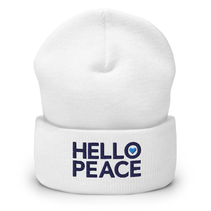 Heart Of Peace Cuffed Beanie