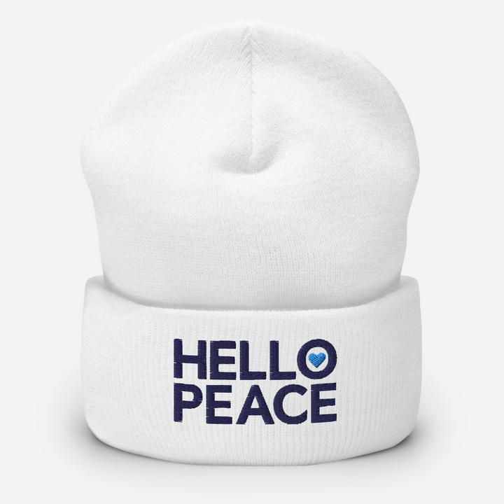 Heart Of Peace Cuffed Beanie